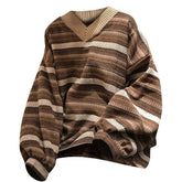 80er Oma V-Ausschnitt Pullover
